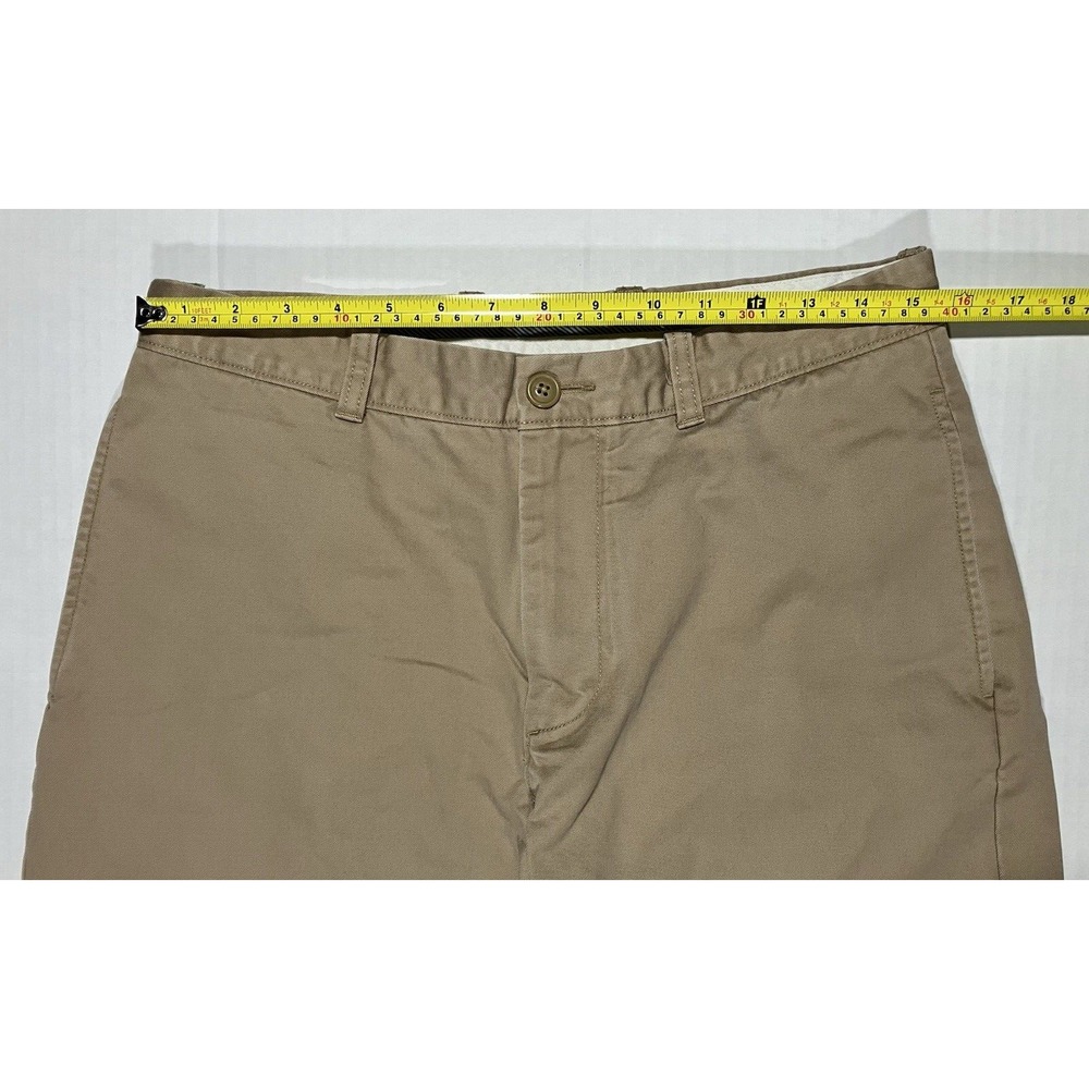 J Crew Pants Essential Chino Tan Khaki Flat Front Slash Pockets Men Size 32 X 29 - Picture 6 of 13